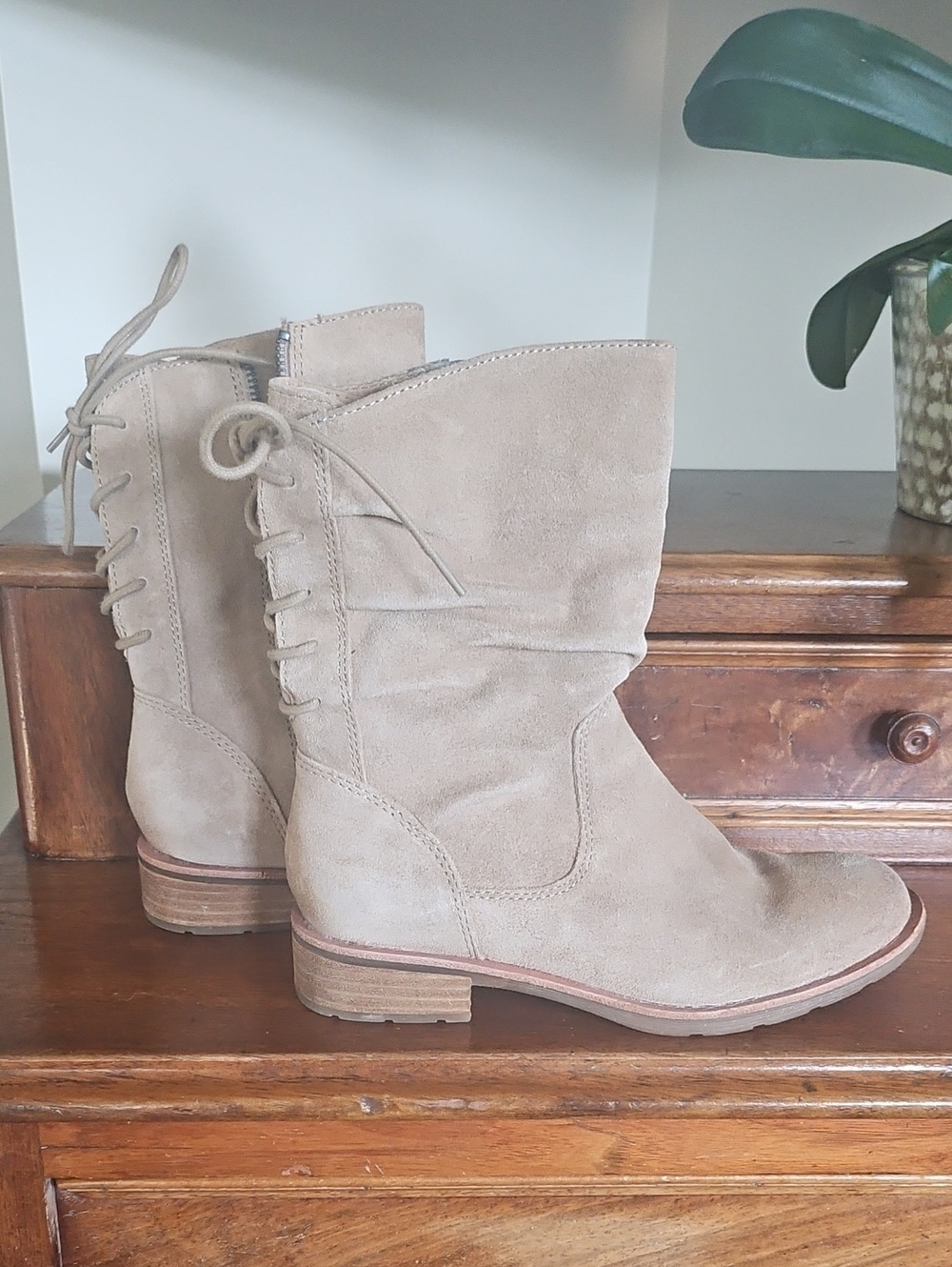 Sofft Mid Calf Suede Boots